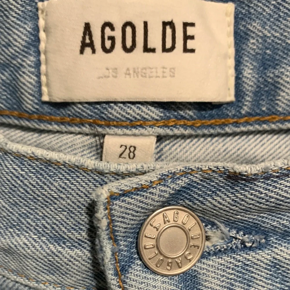 Agolde Sky Blue Denim Jeans - Picture 2 of 4